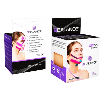 Кинезио тейп FACE 5см*5м ,бежевый BB